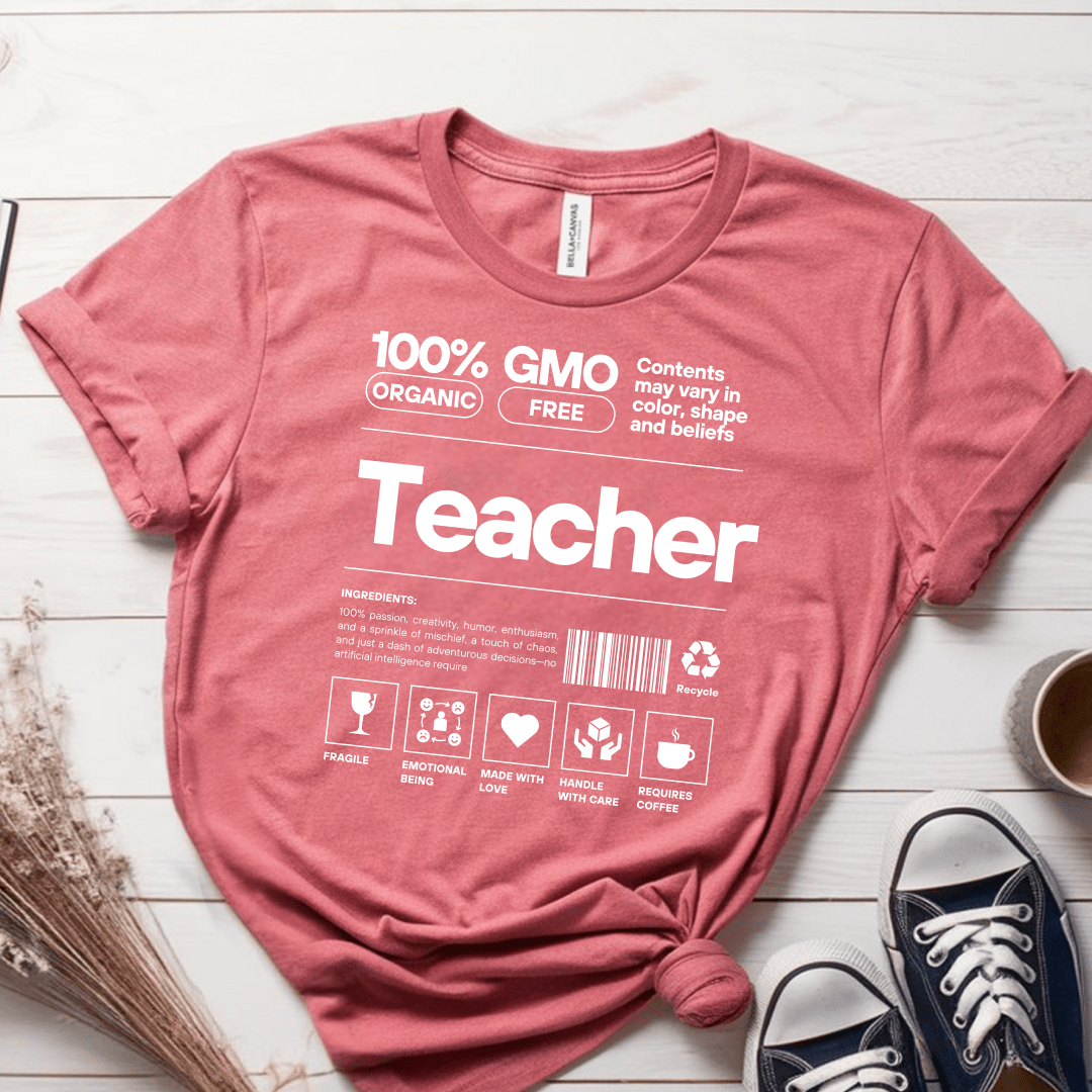 T-Shirt Mauve / S Teacher GMO Description T-Shirt