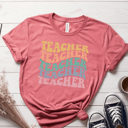 T-Shirt Mauve / S Teacher Wavy T-Shirt