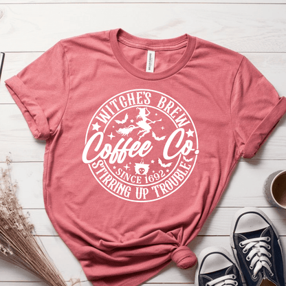 T-Shirt Mauve / S Witches Brew Coffee T-Shirt