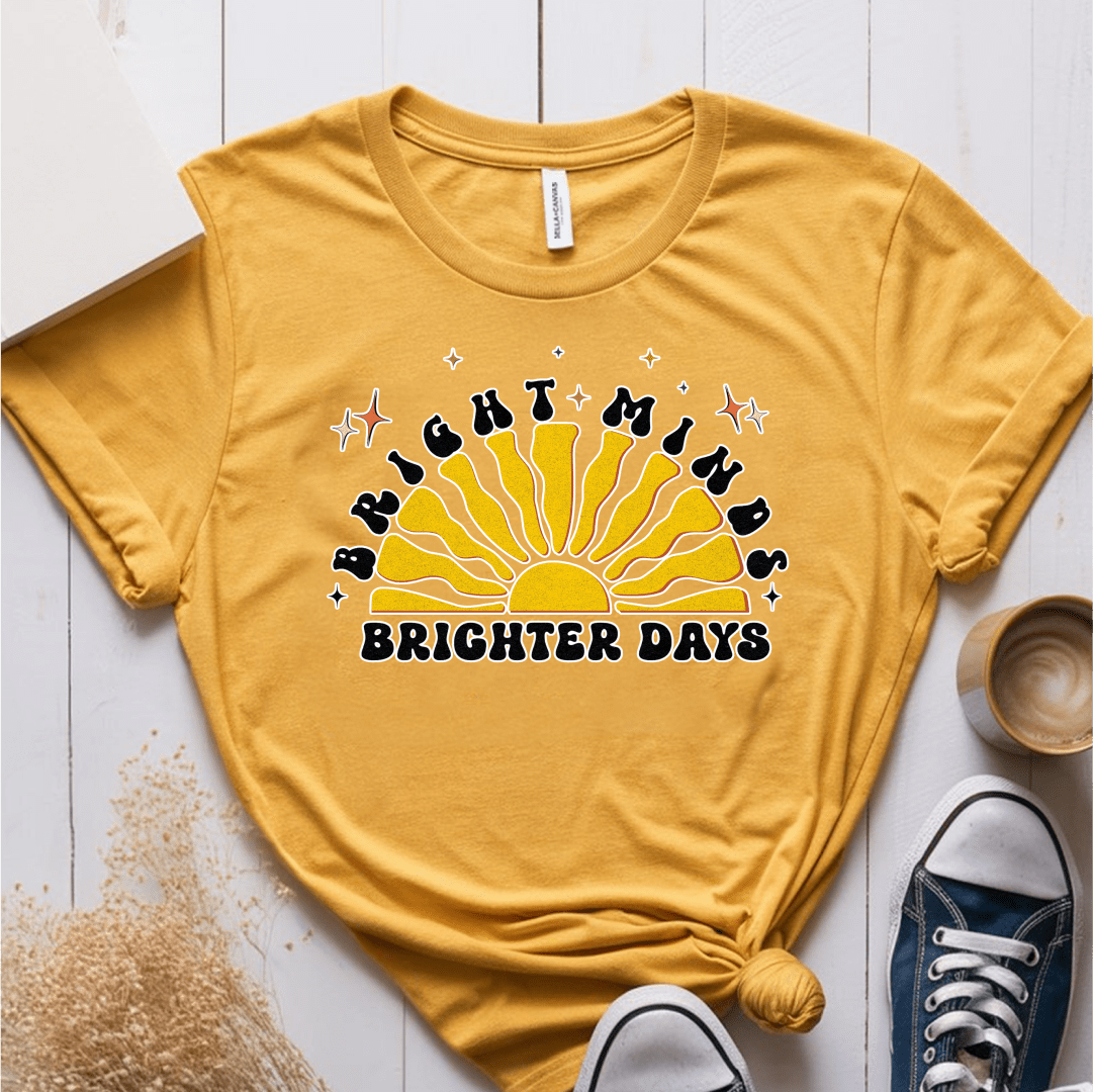 T-Shirt Mustard / S Bright Minds Brighter Days T-Shirt