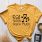 T-Shirt Mustard / S Eat Sleep Teach Music T-Shirt