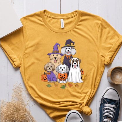 T-Shirt Mustard / S Halloween Dogs T-Shirt