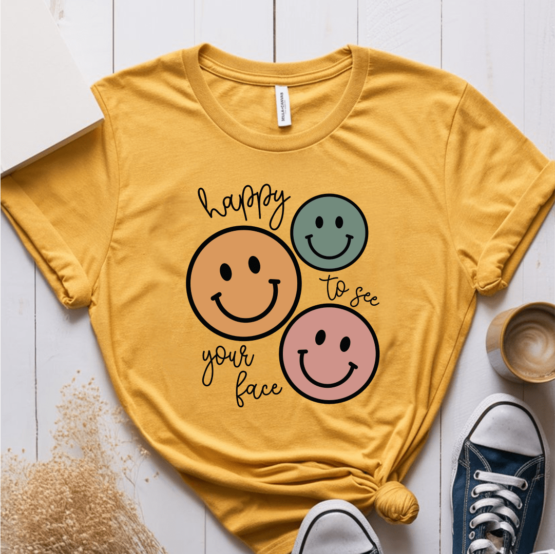 T-Shirt Mustard / S Happy To See Your Face T-Shirt