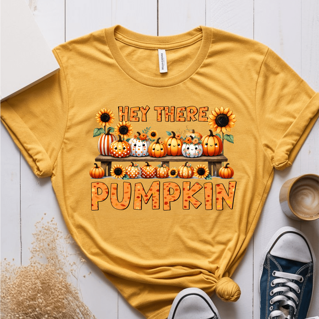 T-Shirt Mustard / S Hey There Pumpkin T-Shirt