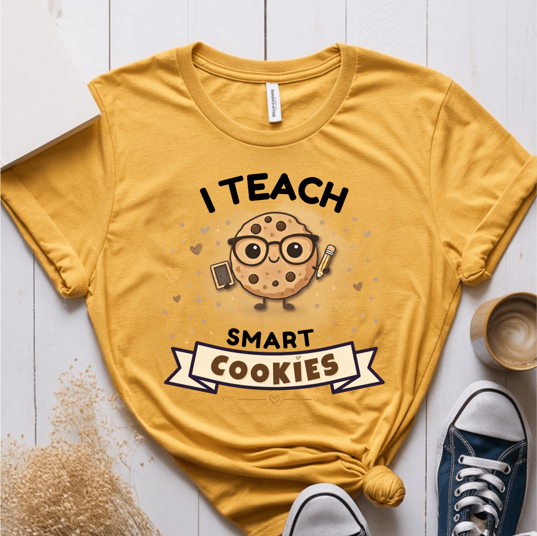 T-Shirt Mustard / S I Teach Smart Cookies T-Shirt