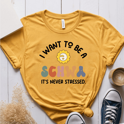 T-Shirt Mustard / S I Want To Be A Schwa T-Shirt