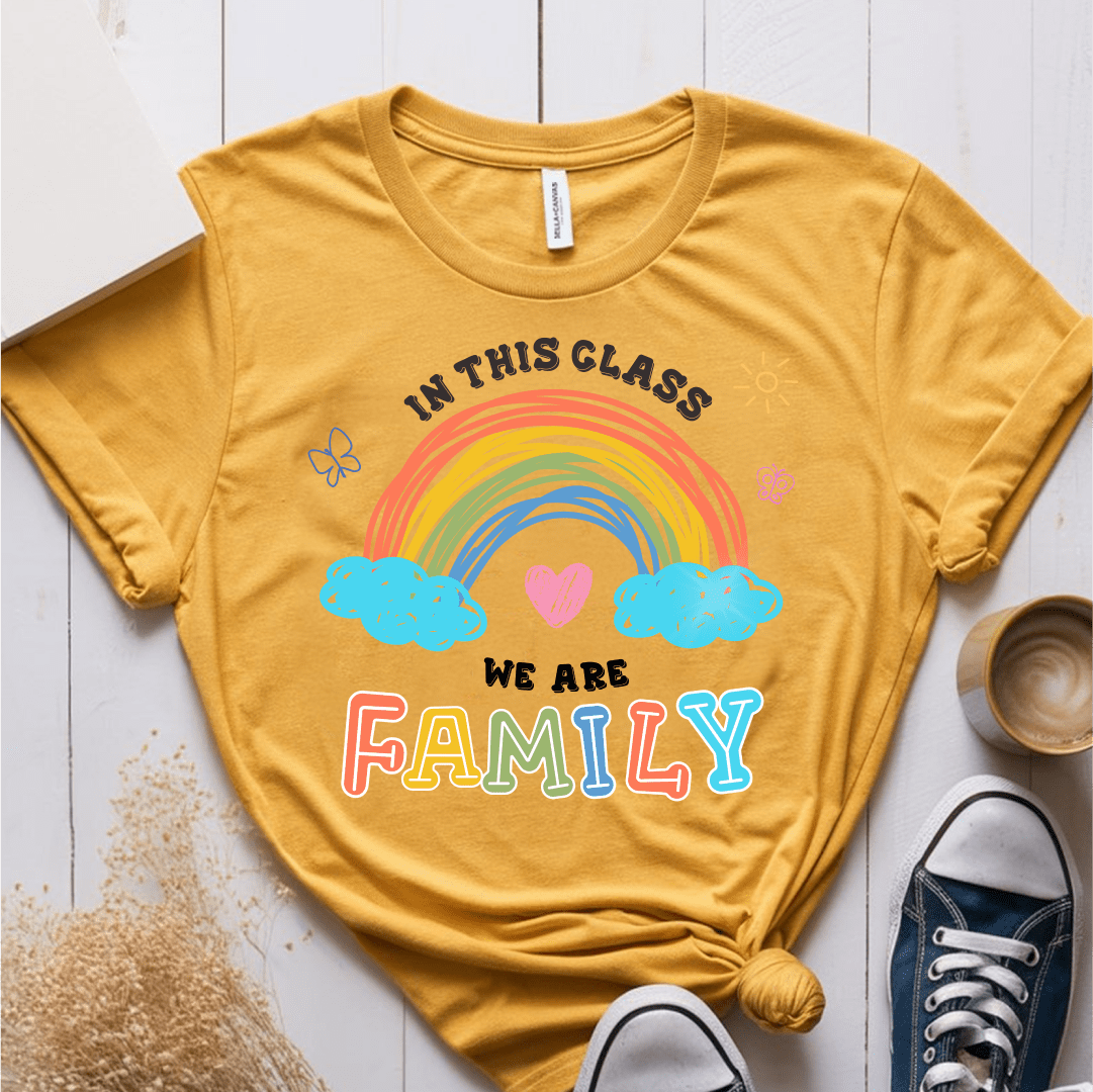 T-Shirt Mustard / S In This Class We Are Family T-Shirt