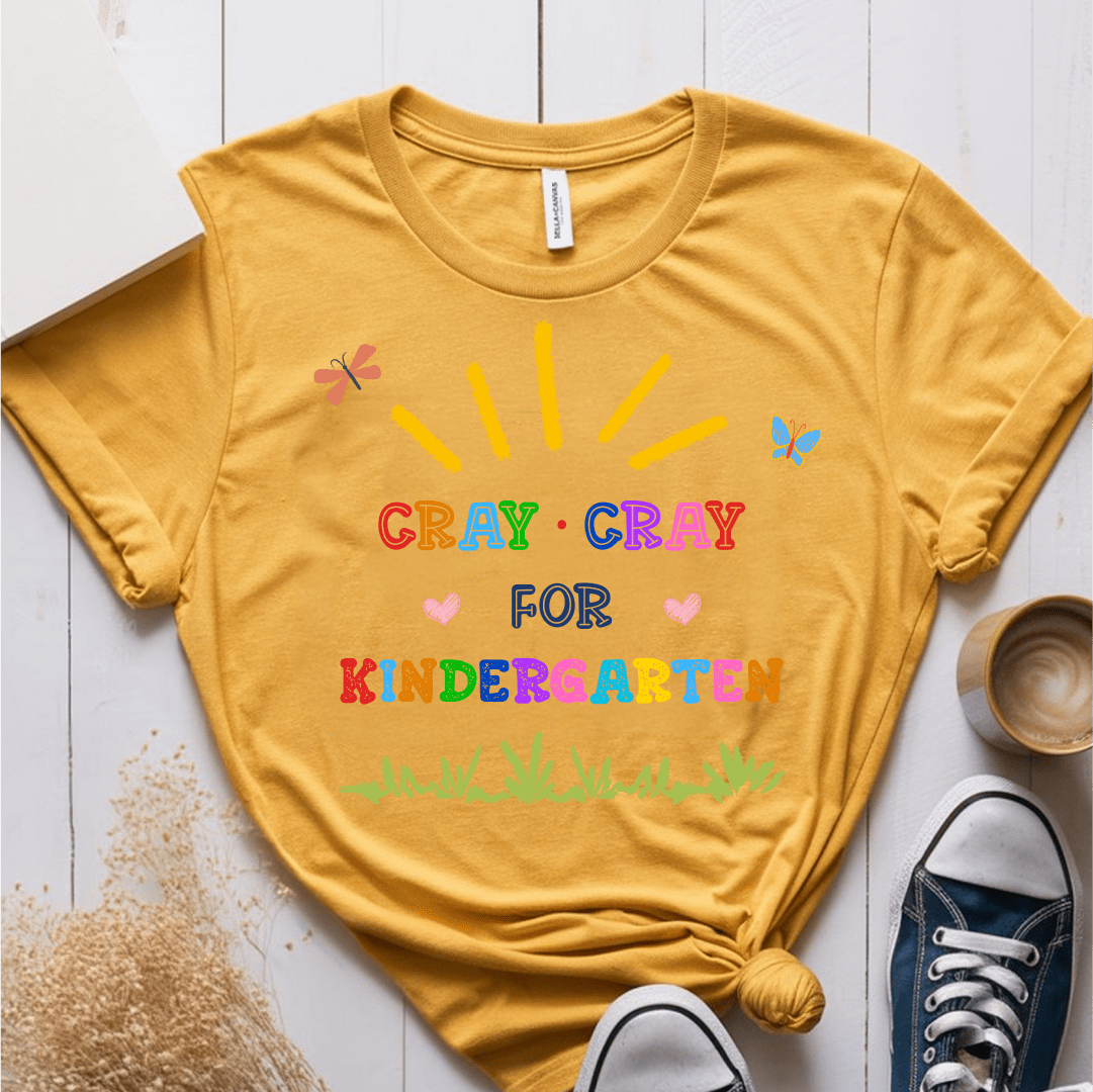 T-Shirt Mustard / S Personalized Cray Cray For Grade Butterfly Colorful T-Shirt