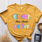 T-Shirt Mustard / S Personalized Name And Grade Pastel Flower Heart Cute T-Shirt