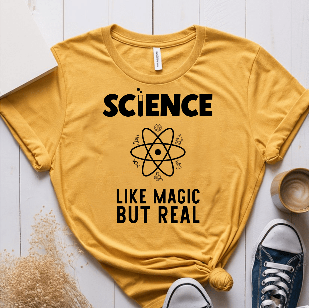 T-Shirt Mustard / S Science Like Magic But Real T-Shirt