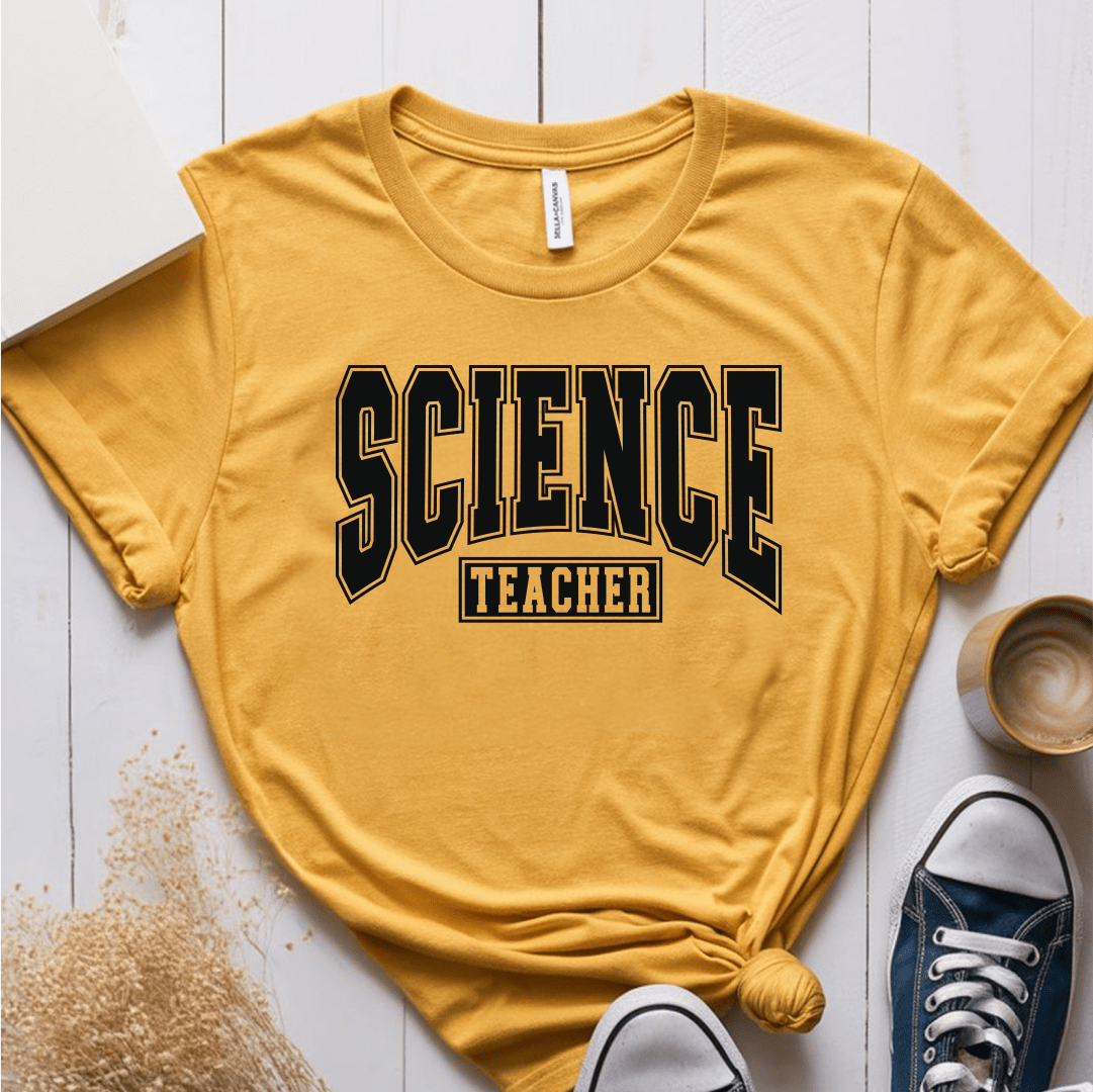 T-Shirt Mustard / S Science Teacher Athletic T-Shirt