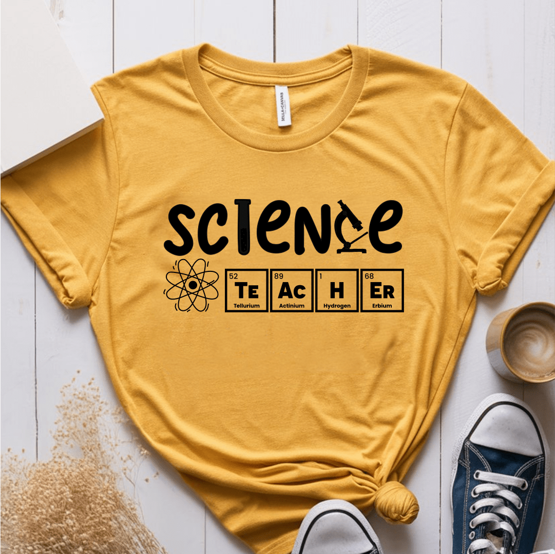 T-Shirt Mustard / S Science Teacher Periodic Table T-Shirt
