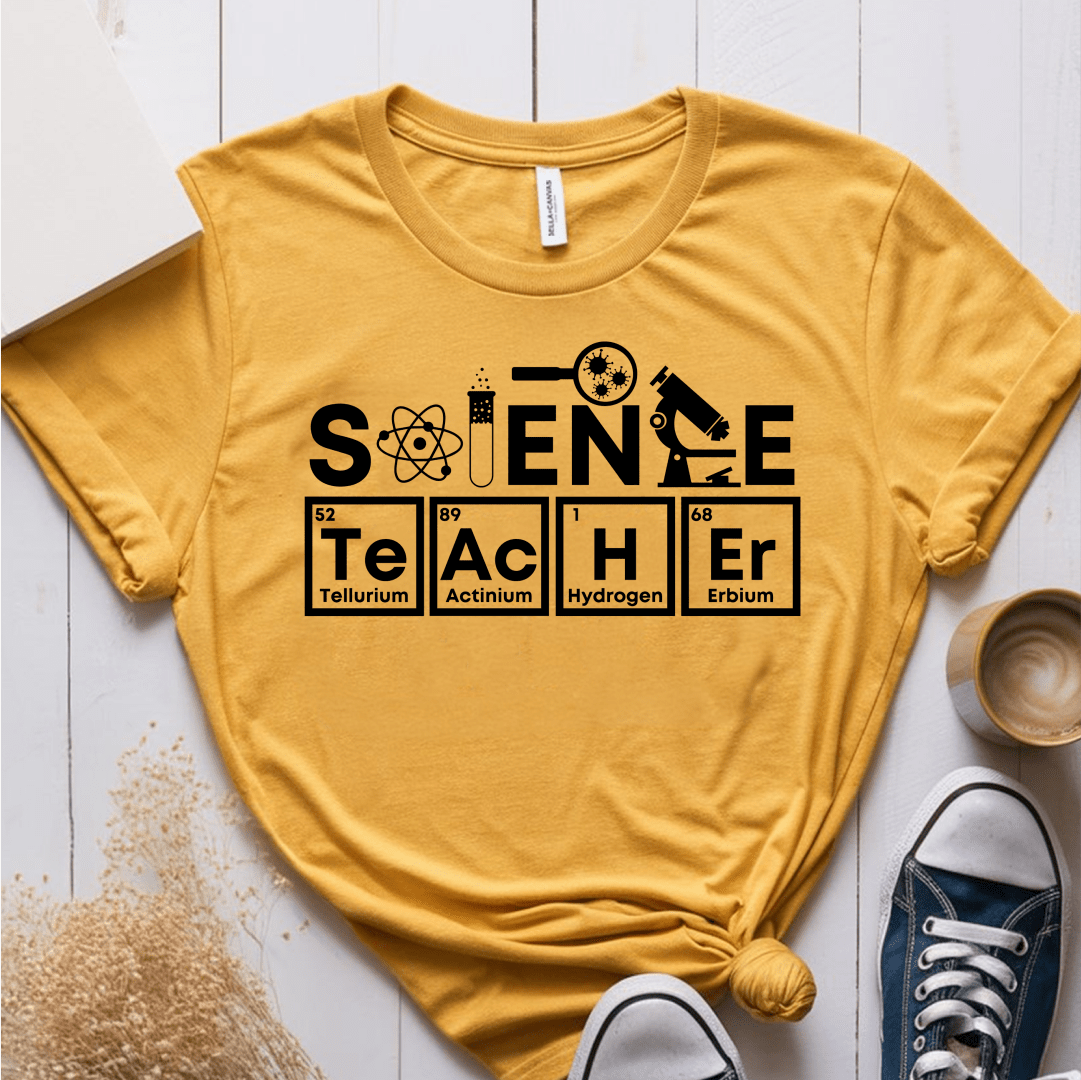 T-Shirt Mustard / S Science Teacher Periodic Table T-Shirt