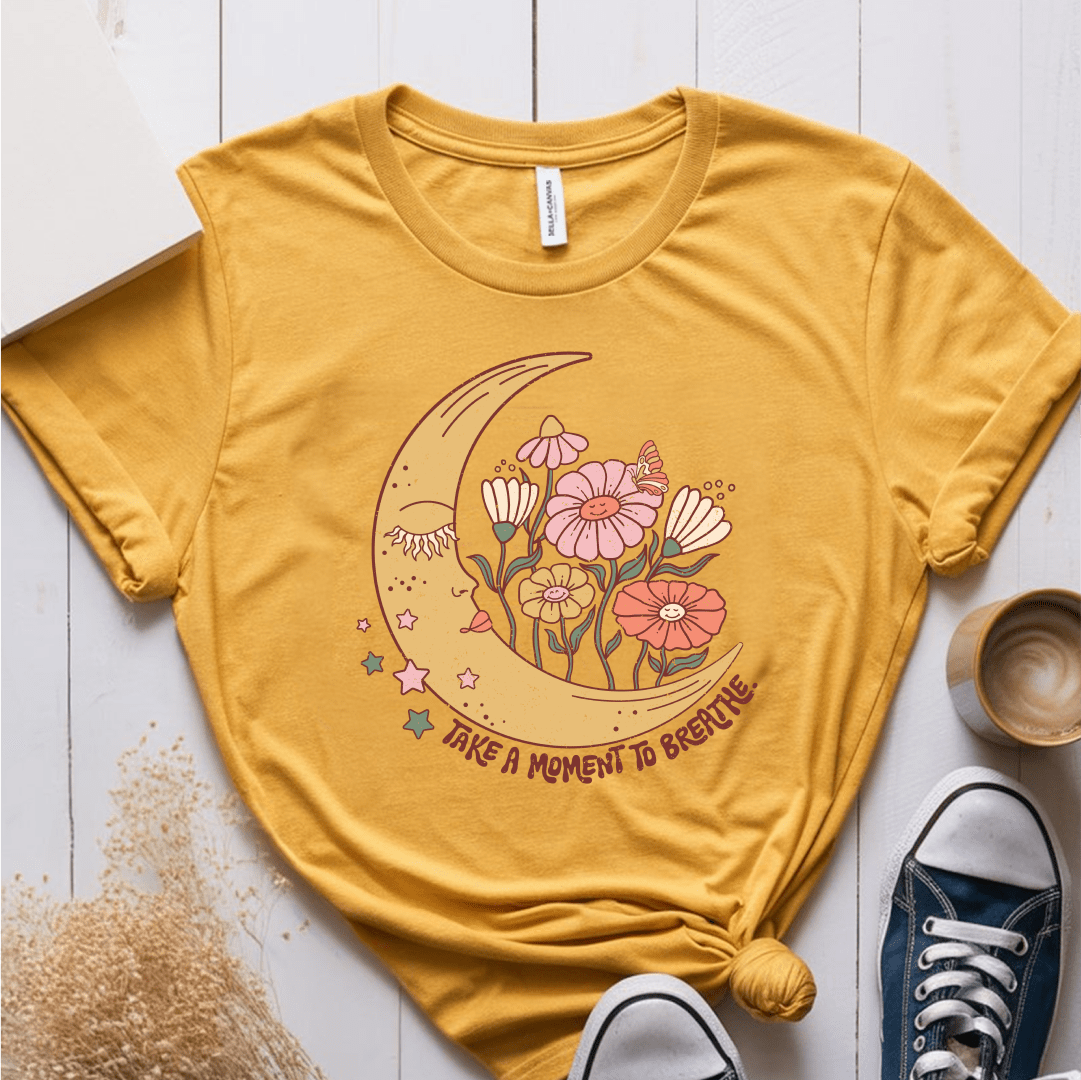 T-Shirt Mustard / S Take A Moment To Breathe T-Shirt