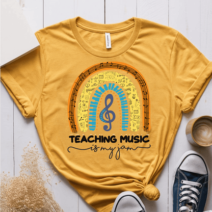 T-Shirt Mustard / S Teaching Music Is My Jam T-Shirt