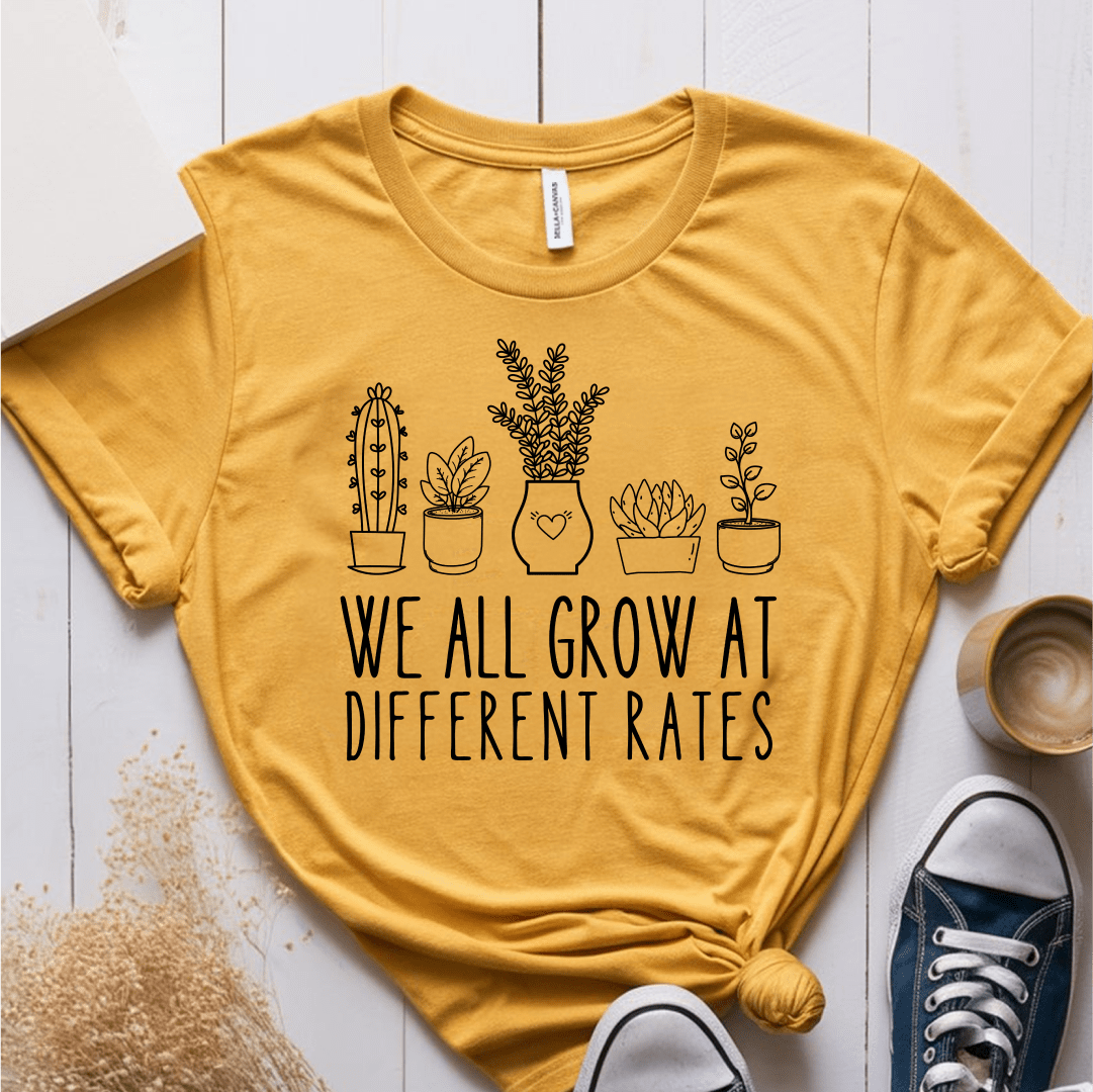 T-Shirt Mustard / S We All Grow At Different Rates T-Shirt