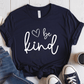 T-Shirt Navy / S Be Kind Heart Sketch T-Shirt