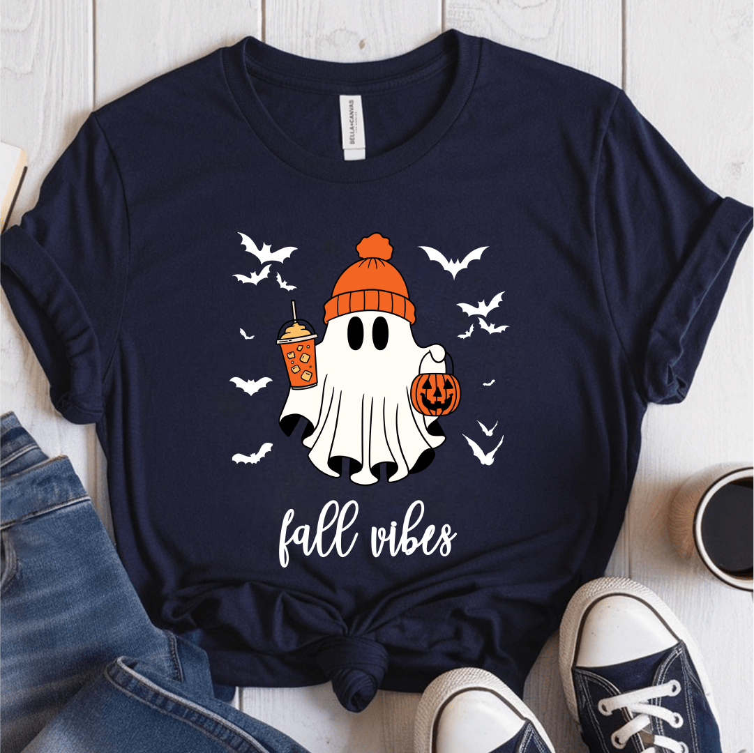 T-Shirt Navy / S Ghost Fall Vibes T-Shirt