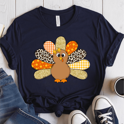 T-Shirt Navy / S Glitter Turkey T-Shirt