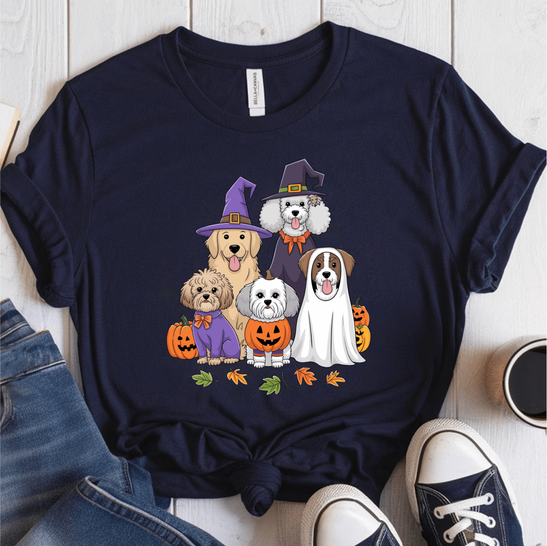 T-Shirt Navy / S Halloween Dogs T-Shirt