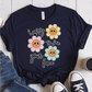 T-Shirt Navy / S Happy To See Your Face Flowers T-Shirt