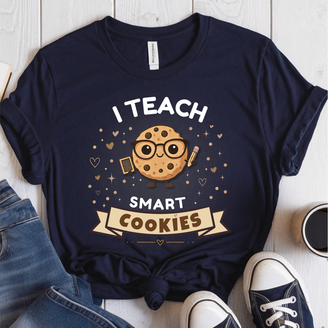 T-Shirt Navy / S I Teach Smart Cookies T-Shirt