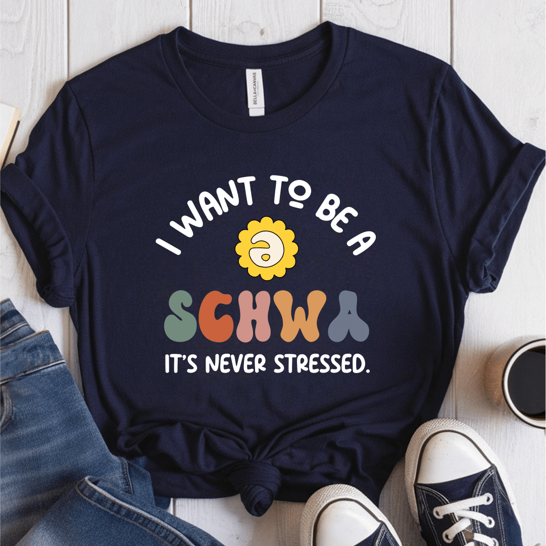 T-Shirt Navy / S I Want To Be A Schwa T-Shirt