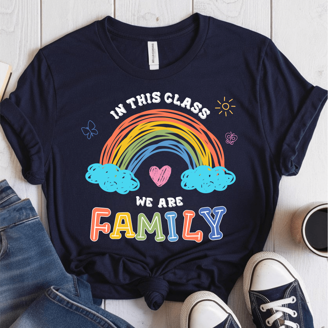 T-Shirt Navy / S In This Class We Are Family T-Shirt