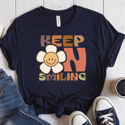 T-Shirt Navy / S Keep On Smiling T-Shirt