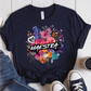 T-Shirt Navy / S Maestra Watercolor Flowers Mixed Art T-Shirt