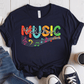 T-Shirt Navy / S Music Teacher Colorful T-Shirt