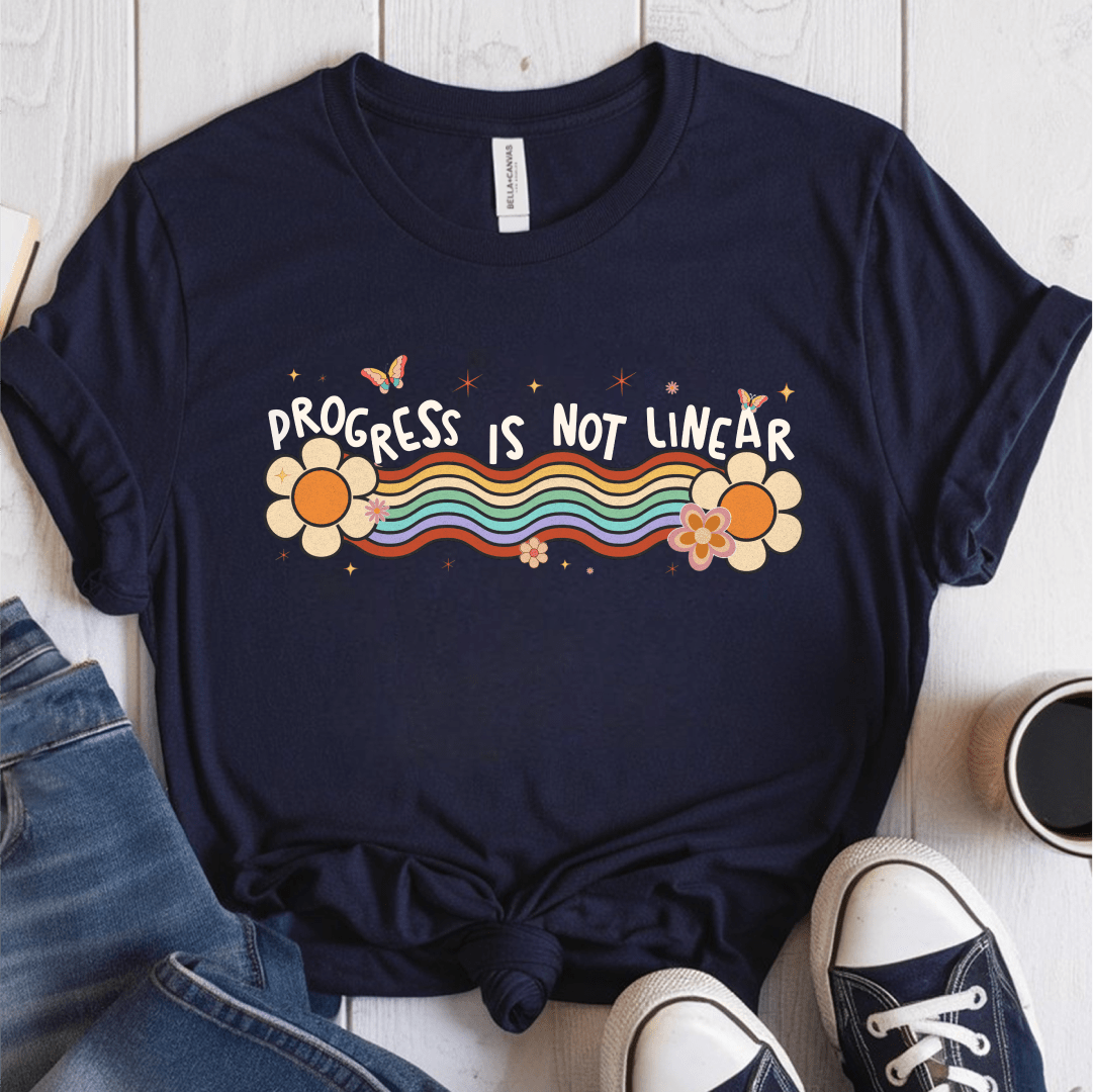 T-Shirt Navy / S Progress Is Not Linear T-Shirt
