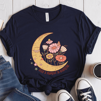 T-Shirt Navy / S Take A Moment To Breathe T-Shirt