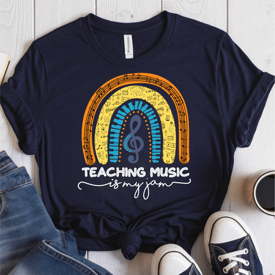 T-Shirt Navy / S Teaching Music Is My Jam T-Shirt