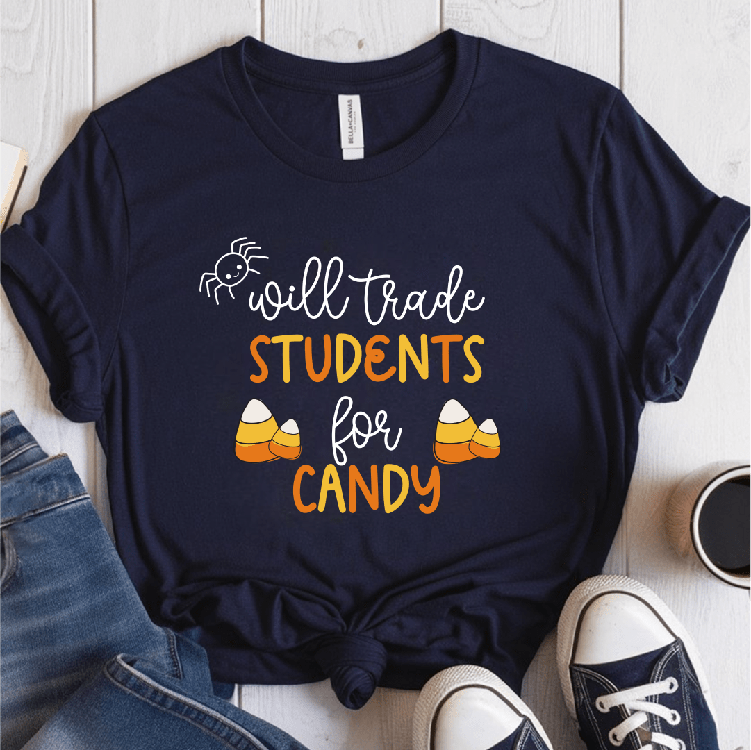 T-Shirt Navy / S Will Trade Students For Candy T-Shirt