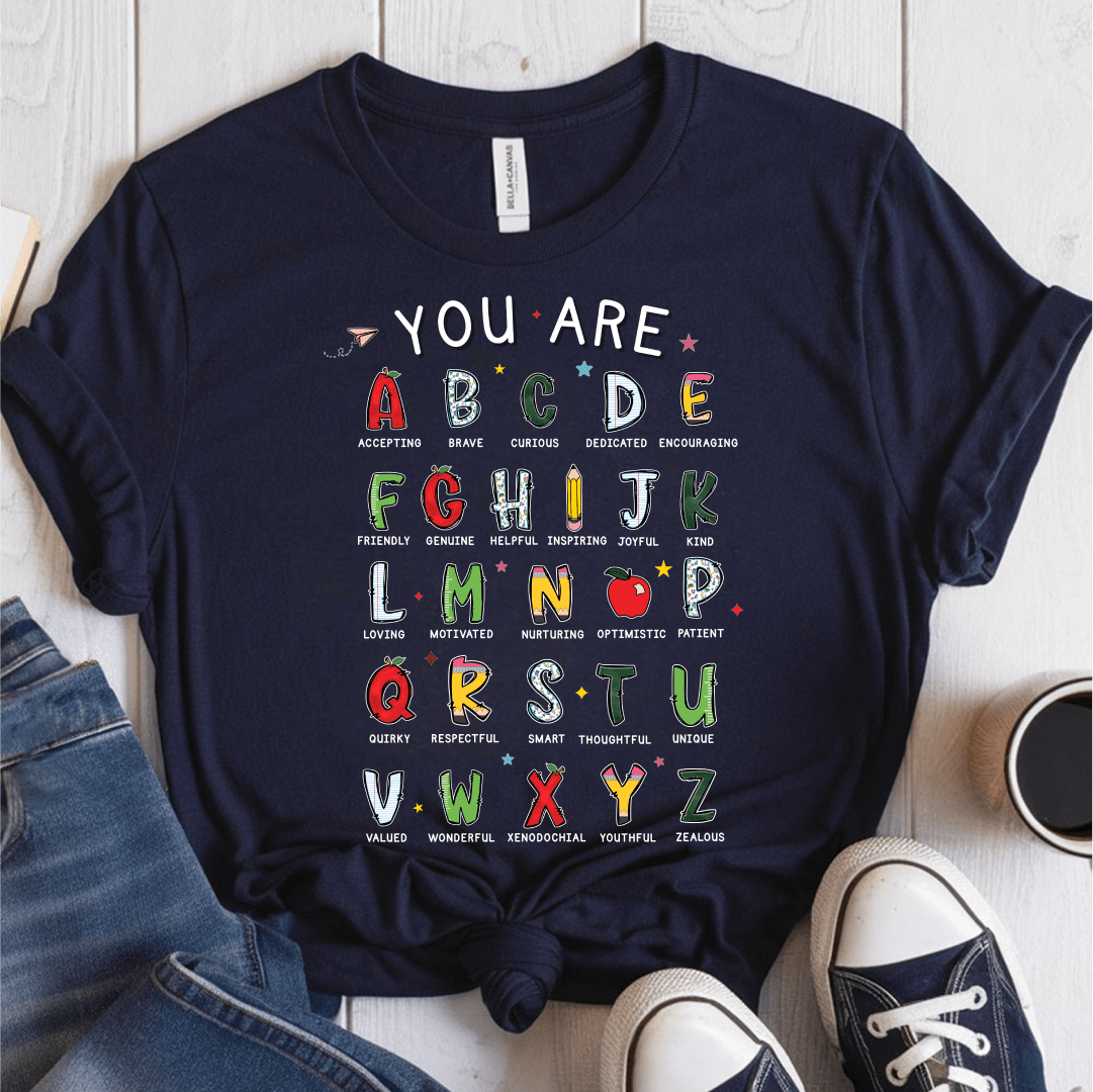 T-Shirt Navy / S You Are Alphabet T-Shirt