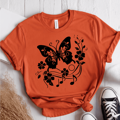 T-Shirt Orange / S Butterfly Note T-Shirt