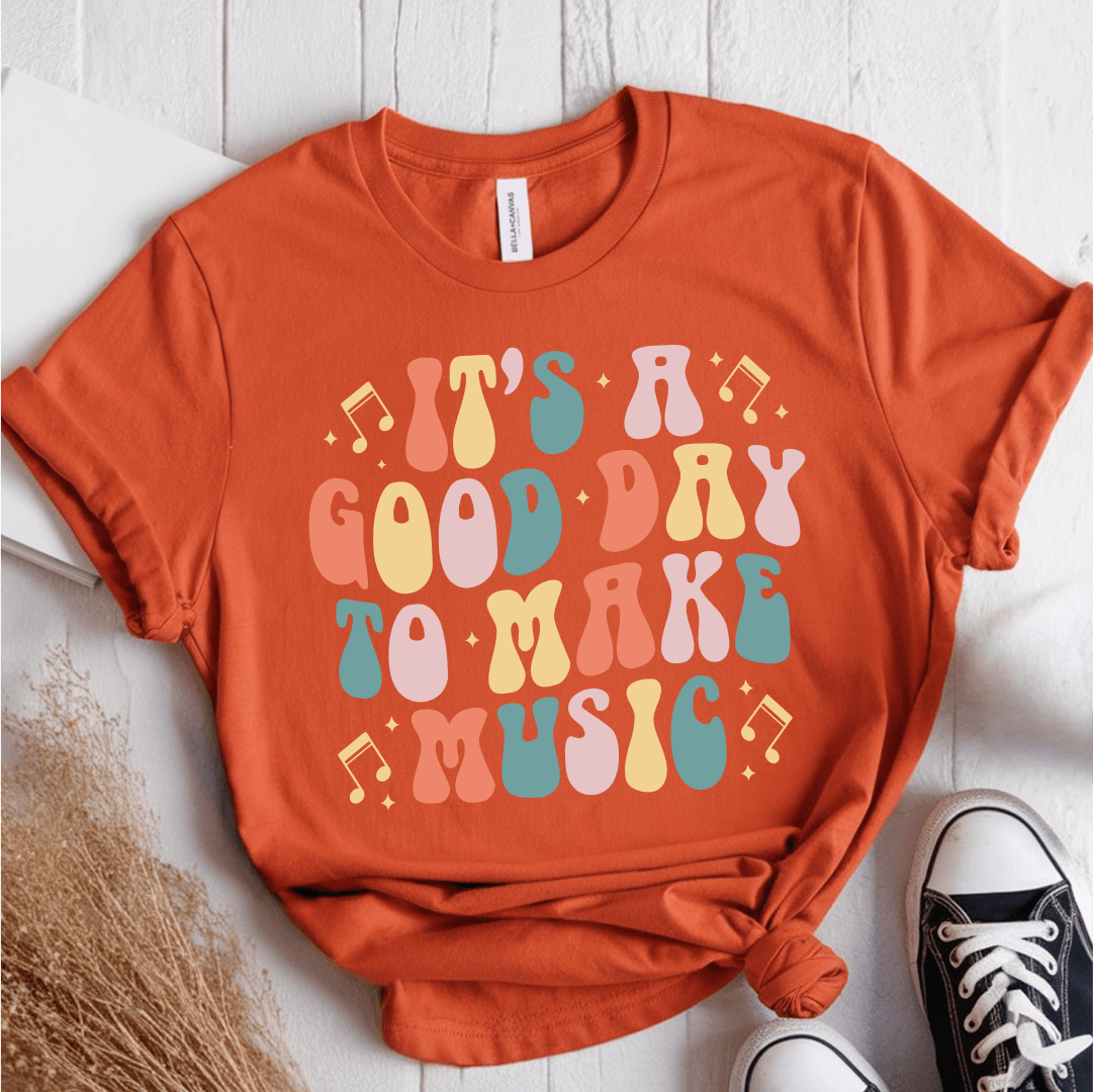 T-Shirt Orange / S Its A Good Day To Make Music (Pastel) T-Shirt