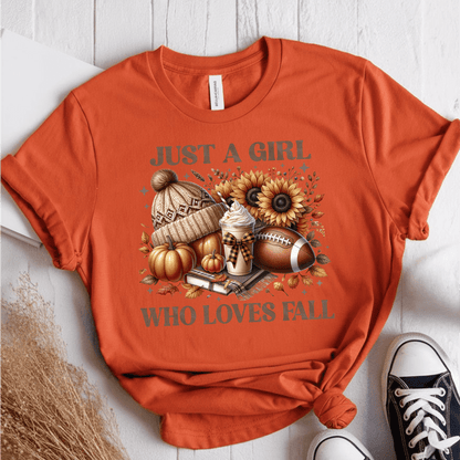 T-Shirt Orange / S Just A Girl Who Loves Fall T-Shirt