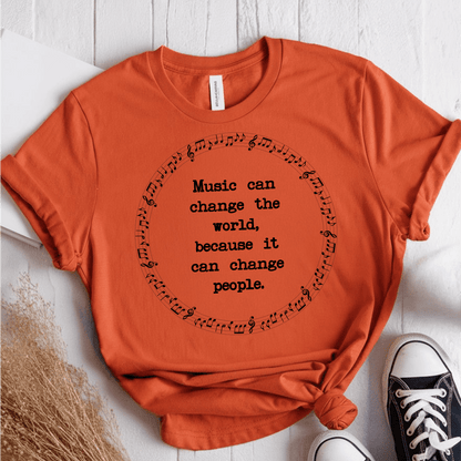 T-Shirt Orange / S Music Can Change The World T-Shirt