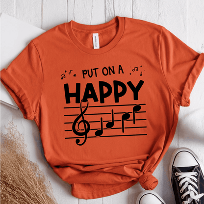 T-Shirt Orange / S Put On A Happy Face (Music) T-Shirt