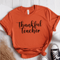 T-Shirt Orange / S Thankful Teacher Cursive T-Shirt