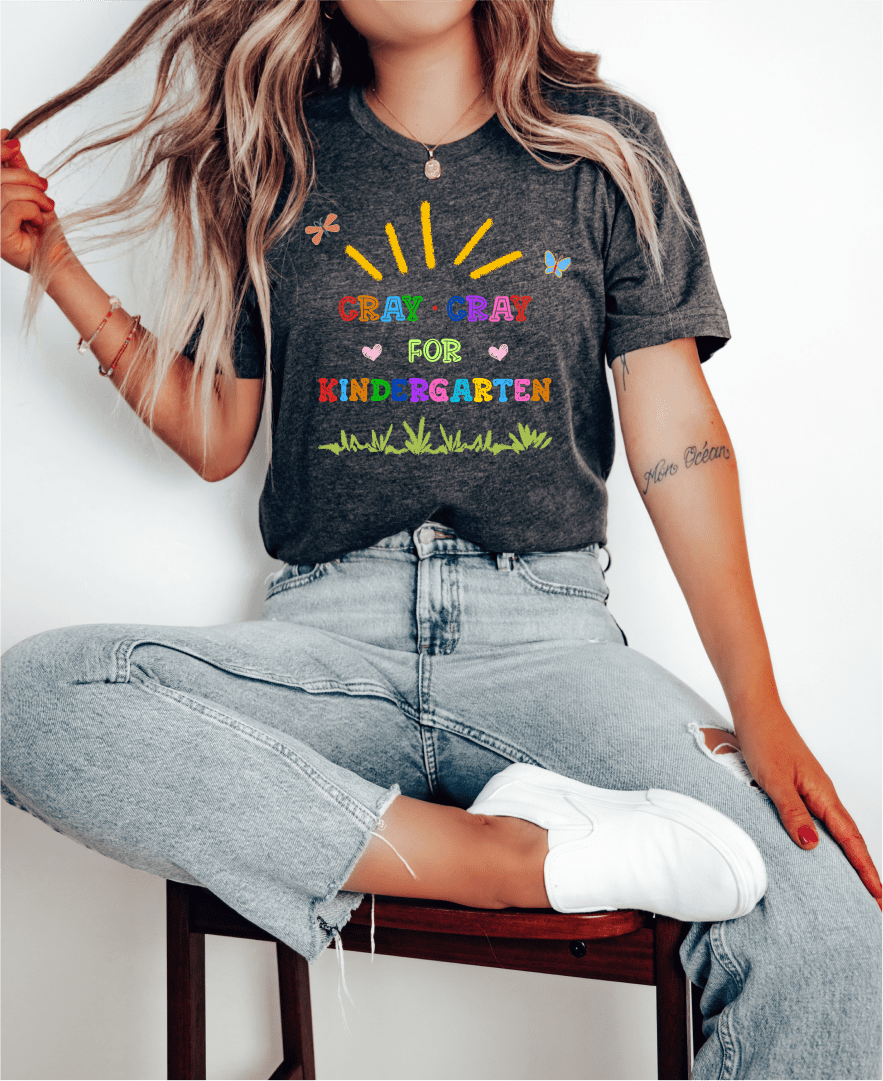 T-Shirt Personalized Cray Cray For Grade Butterfly Colorful T-Shirt