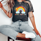 T-Shirt Personalized Name Grade Rainbow Sun Colorful T-Shirt