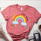 T-Shirt Personalized Name Grade Rainbow Sun Colorful T-Shirt