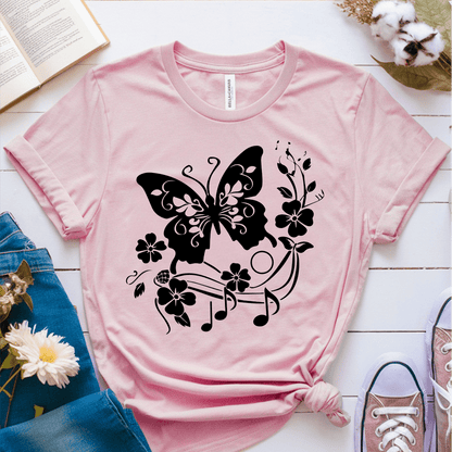 T-Shirt Pink / S Butterfly Note T-Shirt