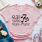 T-Shirt Pink / S Eat Sleep Teach Music T-Shirt