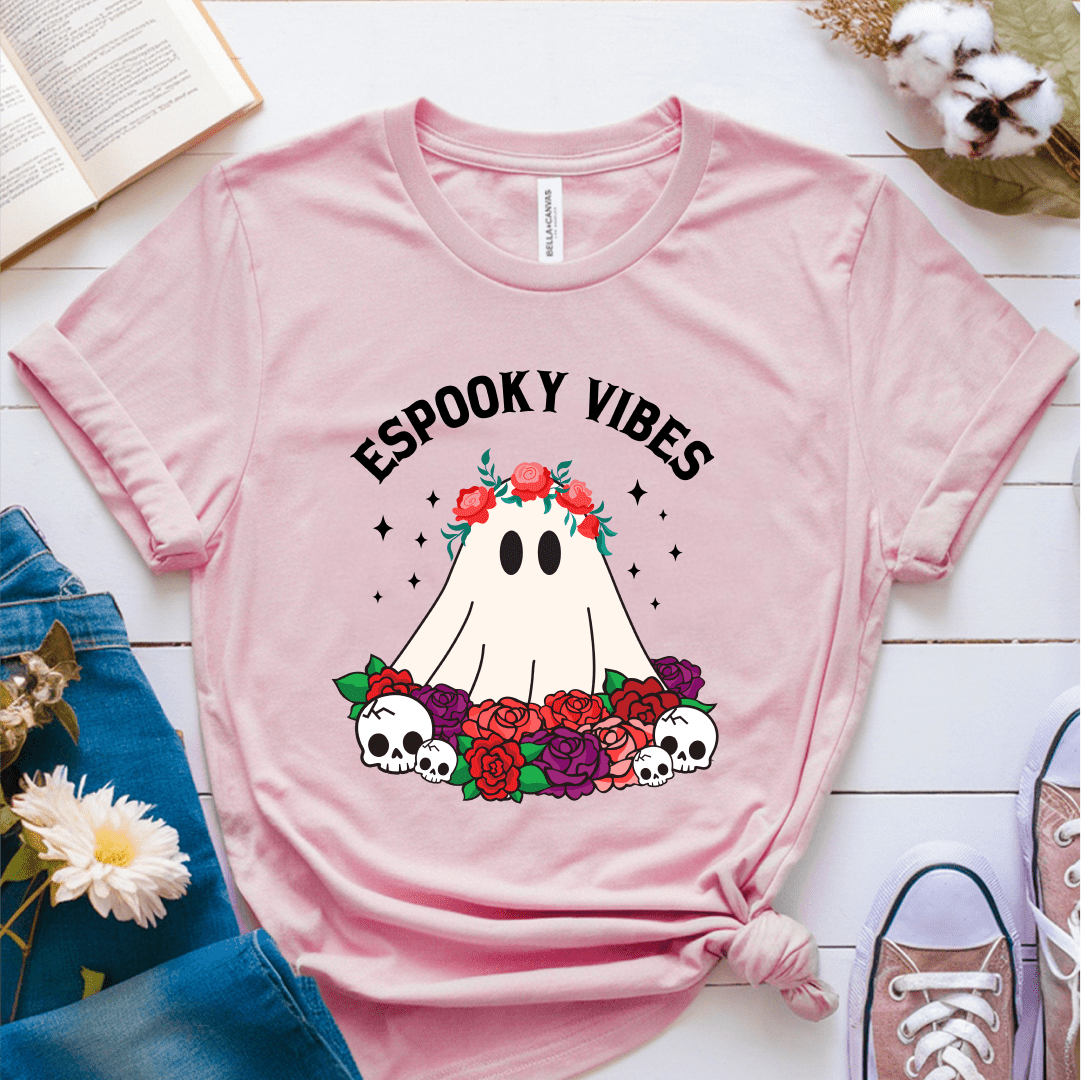 T-Shirt Pink / S Espooky Vibes Ghost T-Shirt