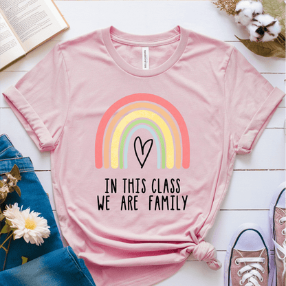 T-Shirt Pink / S In This Class We Are Family T-Shirt