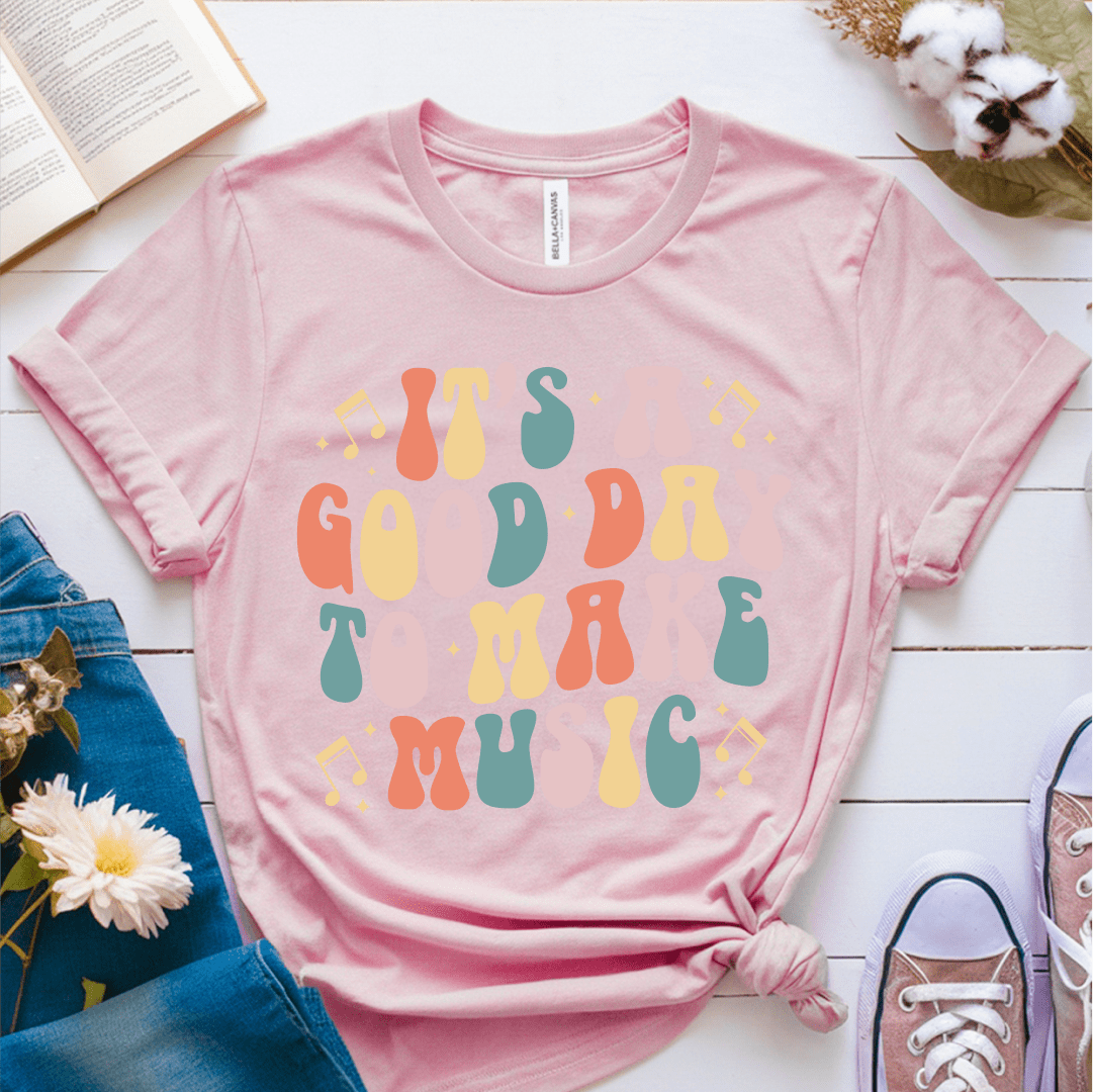 T-Shirt Pink / S Its A Good Day To Make Music (Pastel) T-Shirt